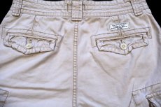 画像4: ポロ ラルフローレン USED加工 コットン カーゴ ショートパンツ カーキ W30★ショーツ (4)