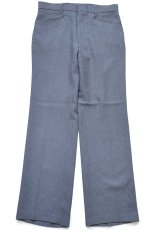 画像2: 80s USA製 LEVI'Sリーバイス ACTION SLACKS スラックス ポリエステルパンツ グレー W34★スタプレ (2)