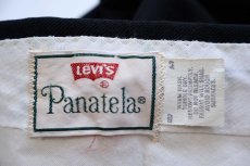 画像6: 80s Levi'sリーバイス Panatela フレア スラックス ポリエステルパンツ 黒 W34 (6)