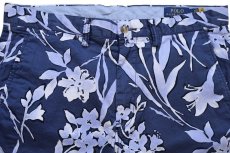 画像3: ポロ ラルフローレン フローラル柄 ストレッチ ショートパンツ 紺 W34★ショーツ (3)
