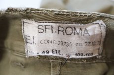 画像5: 70s イタリア軍 ツータック コットンツイル ショートパンツ カーキ W33★B ショーツ  (5)