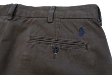 画像5: 00s ポロ ラルフローレン CUSTOM FIT PANT コットン チノパン 焦げ茶 W36 L30★367 (5)