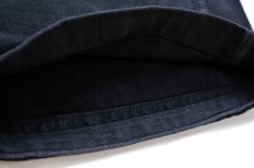 画像7: ビンテージ ユーロ ワンタック コットンツイル ワークパンツ 後染め 黒 W34 (7)