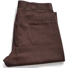 画像1: 80s USA製 Dickiesディッキーズ 874 ワークパンツ 焦げ茶 W36 (1)