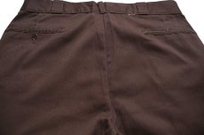 画像5: 80s USA製 Dickiesディッキーズ 874 ワークパンツ 焦げ茶 W36 (5)