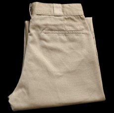 画像1: 90s USA製 Dickiesディッキーズ 874 ワークパンツ カーキ W32★01 (1)