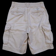 画像2: ポロ ラルフローレン USED加工 コットン カーゴ ショートパンツ カーキ W30★ショーツ (2)