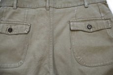 画像4: 70s イタリア軍 ツータック コットンツイル ショートパンツ カーキ W33★B ショーツ  (4)