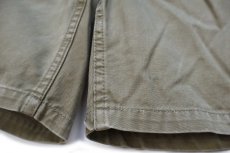 画像6: 70s イタリア軍 ツータック コットンツイル ショートパンツ カーキ W33★B ショーツ  (6)