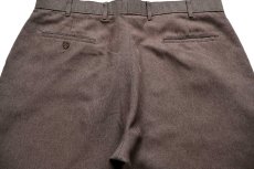 画像5: 90s Levi'sリーバイス ACTION SLACKS スラックス ポリエステルパンツ 杢ブラウン W38★スタプレ (5)