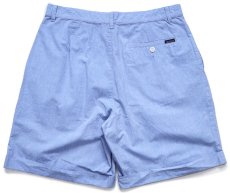画像2: 90s nauticaノーティカ ツータック コットンポプリン ショートパンツ 薄青 W34★ショーツ (2)