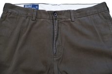 画像4: 00s ポロ ラルフローレン CUSTOM FIT PANT コットン チノパン 焦げ茶 W36 L30★367 (4)