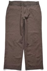 画像2: 90s Levi'sリーバイス ACTION SLACKS スラックス ポリエステルパンツ 杢ブラウン W38★スタプレ (2)