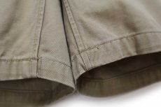 画像6: 70s イタリア軍 ツータック コットンツイル ショートパンツ カーキ W32★A ショーツ (6)