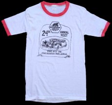 画像2: 80s USA製 Healthknit PIERCE ARROW SOCIETY クラシックカー リンガーTシャツ 白×赤 (2)