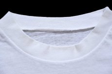 画像4: 90s GM BOISBRIAND チェッカーフラッグ バックプリント Tシャツ 白 (4)