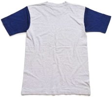 画像3: 90s NASA Kennedy Space Center 熱帯魚 アート ツートン 切り替え コットンTシャツ 杢グレー×紺 M (3)