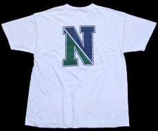 画像1: 90s USA製 JANSPORTジャンスポーツ Northeastern State 両面プリント コットンTシャツ 白 XL (1)