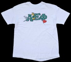 画像2: 90s USA製 Hanes フラタニティ キリン ハート コットンTシャツ 白 XL (2)