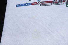 画像8: 80s USA製 Hanes USS CARL VINSON CVN 70 航空母艦 ポケット付き コットンTシャツ アイボリー L (8)