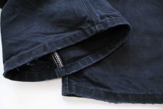 画像9: carharttカーハート ペンキ飛び ダブルニー ダック地 オーバーオール 黒 W33 (9)
