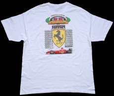 画像3: 00s Hanes ROLEX MONTEREY HISTORIC FORMURA ONE Ferrari フェラーリ 両面プリント コットンTシャツ 白 XL (3)