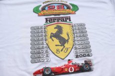 画像4: 00s Hanes ROLEX MONTEREY HISTORIC FORMURA ONE Ferrari フェラーリ 両面プリント コットンTシャツ 白 XL (4)