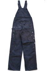 画像3: carharttカーハート ペンキ飛び ダブルニー ダック地 オーバーオール 黒 W33 (3)