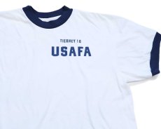 画像1: TIERNEY 18 USAFA リンガーTシャツ 白×紺 (1)