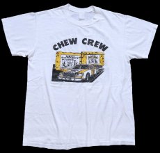 画像2: 80s NASCAR CHEW CREW LEVI GARRET 98 ナンバリング 両面プリント Tシャツ 白 (2)