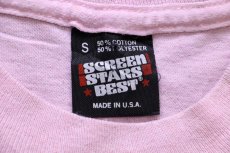 画像5: 90s USA製 FORT LAUDERDALE アート 両面プリント Tシャツ 薄ピンク S (5)