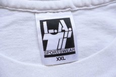 画像6: 90s USA製 BIKE WEEK 1998 DAYTONA BEACH, FL 両面プリント 星条旗柄 切り替え コットンTシャツ 白 XXL★特大 (6)
