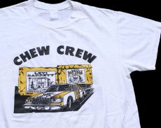 画像1: 80s NASCAR CHEW CREW LEVI GARRET 98 ナンバリング 両面プリント Tシャツ 白 (1)
