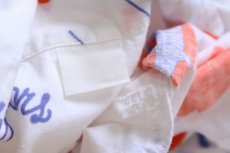 画像4: 80s FLORIDA GATORS マスコット 総柄 染み込みプリント オープンカラー 半袖 コットンシャツ 白 (4)