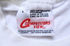 画像6: 90s USA製 NASCAR TWIN RING MOTEGI, JAPAN Coca-Colaコカコーラ Dale Earnhardt 両面プリント コットンTシャツ 白 L (6)
