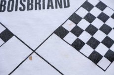 画像5: 90s GM BOISBRIAND チェッカーフラッグ バックプリント Tシャツ 白 (5)