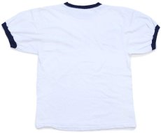 画像3: 90s USA製 STARTERスターター Berkeley コットン リンガーTシャツ 白×紺 M (3)