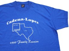 画像1: 90s USA製 Cadena-Lopez 1995 Family Reunion TEXAS NEW MEXICO Tシャツ 青 XXL★特大 (1)