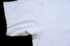 画像7: 80s USA製 Hanes USS CARL VINSON CVN 70 航空母艦 ポケット付き コットンTシャツ アイボリー L (7)