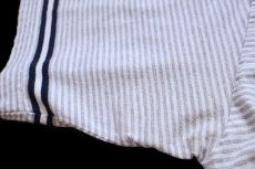 画像5: 90s カナダ製 nauticaノーティカ ロゴパッチ付き ボーダー コットンTシャツ 杢グレー×白 (5)