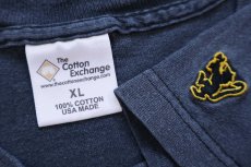 画像5: USA製 The Cotton Exchange ST. OLAF COLLEGE ひび割れプリント コットンTシャツ 黒 フェード XL (5)