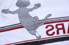 画像5: 80s WASHINGTON STATE COUGARS マスコット 両面プリント コットン タンクトップ 白 (5)