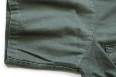 画像5: 70s 米軍 U.S.ARMY 半袖 コットンサテン ユーティリティシャツ カスタム オリーブグリーン 16.5 (5)