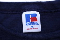 画像4: 00s RUSSELLラッセル MICHIGAN コットンTシャツ 紺 XL (4)