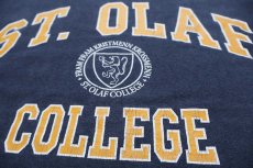 画像4: USA製 The Cotton Exchange ST. OLAF COLLEGE ひび割れプリント コットンTシャツ 黒 フェード XL (4)