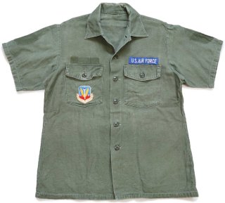70s 米軍 U.S.ARMY 半袖 コットンサテン ユーティリティシャツ