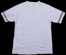 画像3: 90s カナダ製 nauticaノーティカ ロゴパッチ付き ボーダー コットンTシャツ 杢グレー×白 (3)