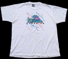 画像2: 90s USA製 The GREAT FLORIDA TEACH-IN フラミンゴ ペンキ飛び Tシャツ 白 XXL★特大 (2)