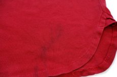 画像5: 00s POLO JEANS ポロ ジーンズ ラルフローレン 刺繍 9 ナンバリング コットン ベースボールシャツ 濃赤 XXL★特大 (5)