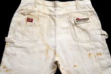 画像5: 00s Dickiesディッキーズ SIPERSTEIN'S パッチ付き ペンキ飛び ダブルニー コットン ペインターパンツ 生成り W37★13 (5)